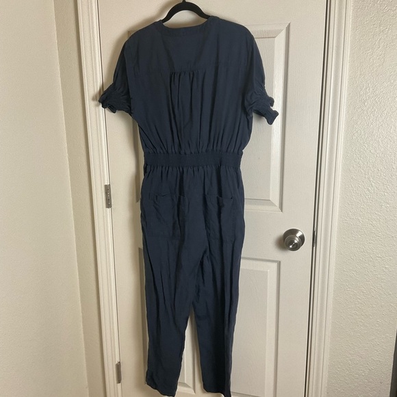 Joie Women's Navy Jumpsuit linen blend size large - Picture 14 of 16